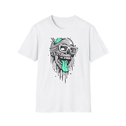Awesome Melting Skull Popsicle T-Shirt - Cool Sunglasses & Minty Tongue Tee for Summer Vibes & Edgy Style