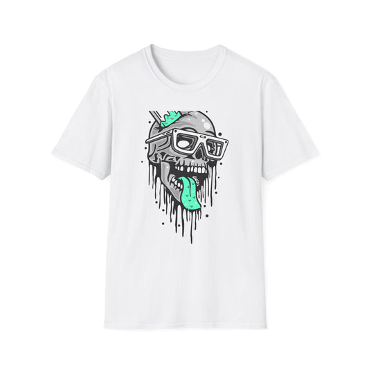 Awesome Melting Skull Popsicle T-Shirt - Cool Sunglasses & Minty Tongue Tee for Summer Vibes & Edgy Style