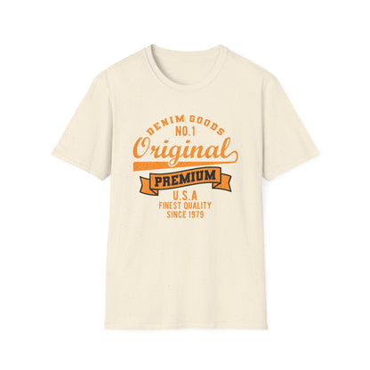Authentic Vintage Denim Goods No.1 Original T-Shirt - Premium USA Quality Tee Since 1979