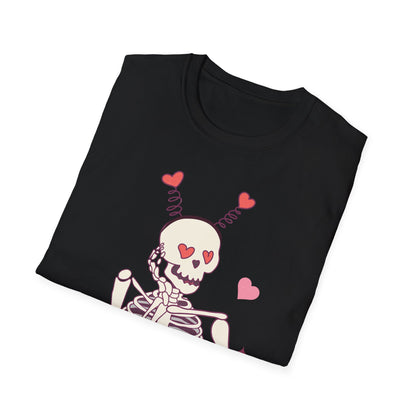Spooky-Cute "Til We Are Ghosts" T-Shirt | Enduring Love Skeleton Tee | Romantic Anniversary Couple Gift