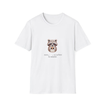 Adorable 'Emotionally Attached to Snacks' Raccoon T-Shirt - Hilarious Foodie & Animal Lover Tee - Unique Gift!