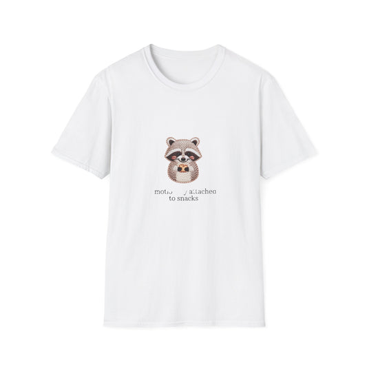 Adorable 'Emotionally Attached to Snacks' Raccoon T-Shirt - Hilarious Foodie & Animal Lover Tee - Unique Gift!