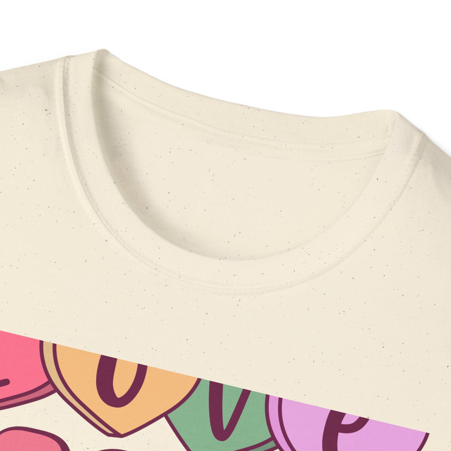 Retro Love More Worry Less T-Shirt - Groovy Candy Hearts & Positive Message Tee for Women & Teens | Inspiring Vibes