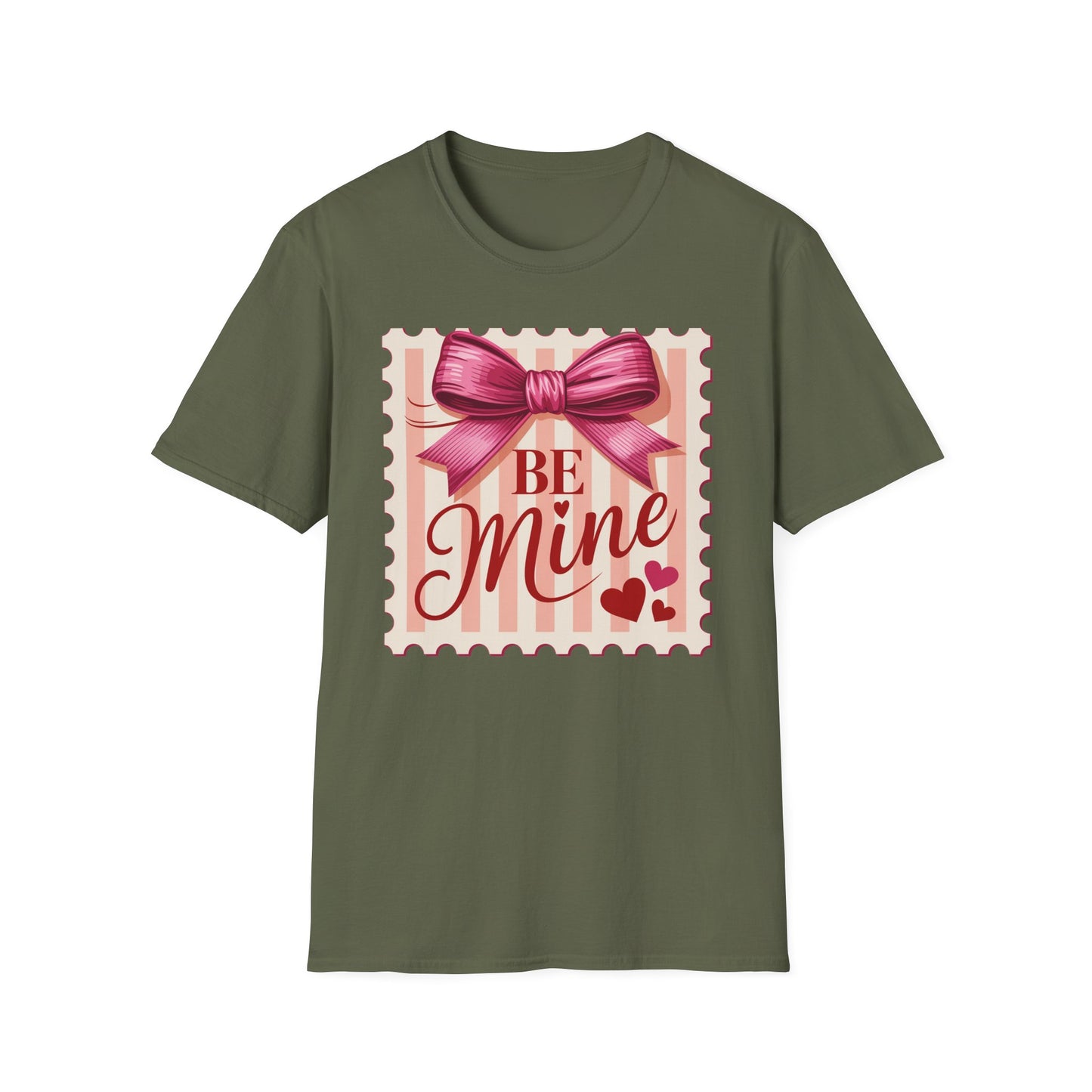 Charming Be Mine Valentine T-Shirt | Pink Bow & Hearts Design | Sweet Love Gift | Express Your Affection!