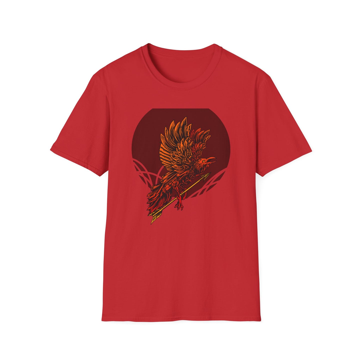 Fierce Mythical Raven Phoenix Warrior T-Shirt - Striking Tribal Art Statement Tee