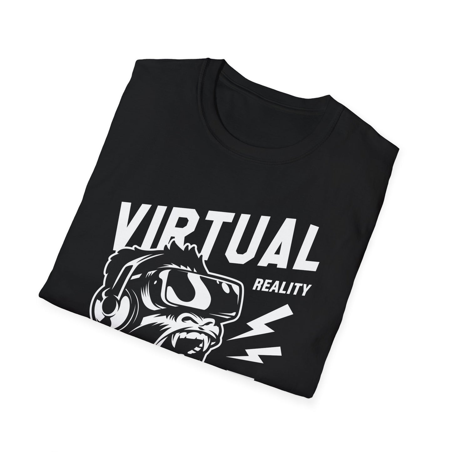 Roaring VR Gorilla T-Shirt - Epic Gamer Ape Headset Tee | Primal Virtual Reality Tech Apparel