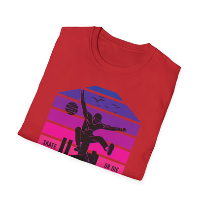 Epic Retro NYC Skater T-Shirt | Vibrant “Skate or Die” Urban Streetwear Tee for Skateboarders & Style Lovers