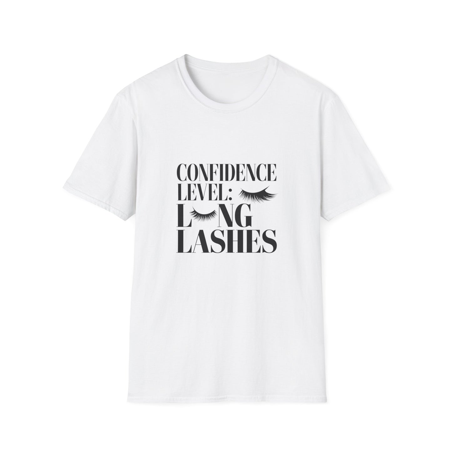 Chic Confident Long Lashes T-Shirt for Women | Empowering Beauty & Eyelash Lover Tee | Glamorous Lash Tech Gift
