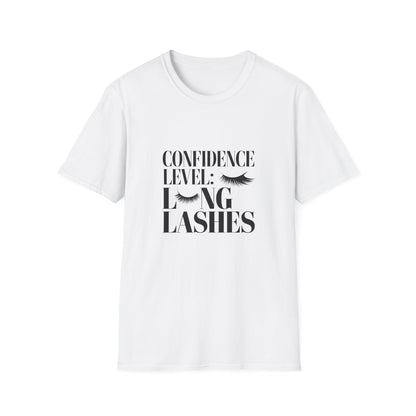 Chic Confident Long Lashes T-Shirt for Women | Empowering Beauty & Eyelash Lover Tee | Glamorous Lash Tech Gift