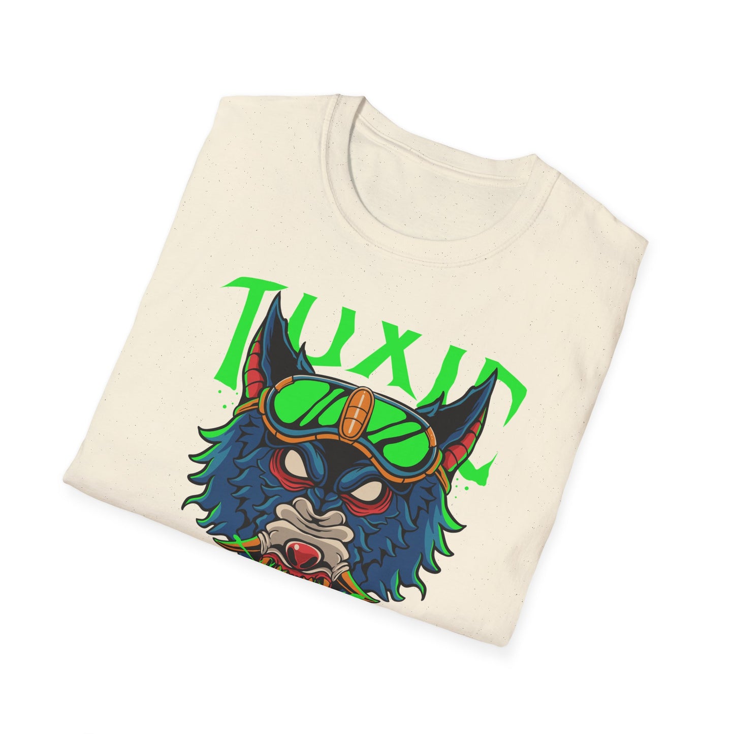 Vicious Toxic Wolf T-Shirt: Electrifying Rave Streetwear Tee with Neon Goggles – Unleash Your Edgy Style!