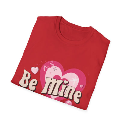 Be Mine Retro Valentine's T-Shirt | Sweet Pink Hearts & Groovy Text Tee | Adorable Love Gift for Her/Him