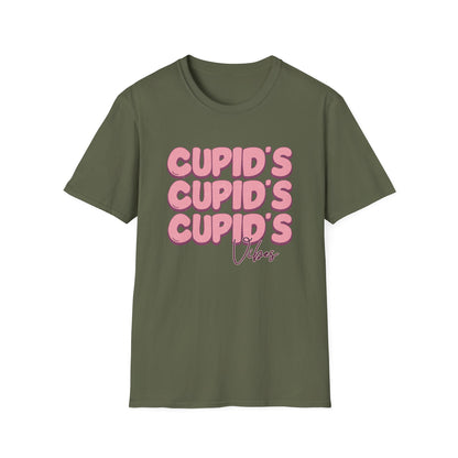 Groovy Cupid's Vibes T-Shirt | Sweet Retro Valentine's Day Love Tee | Adorable Distressed Graphic Gift