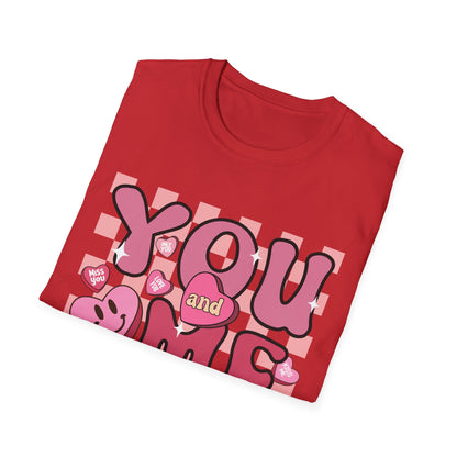 Sweet Retro YOU and ME T-Shirt - Groovy Valentine's Day Candy Heart Love Couple Tee