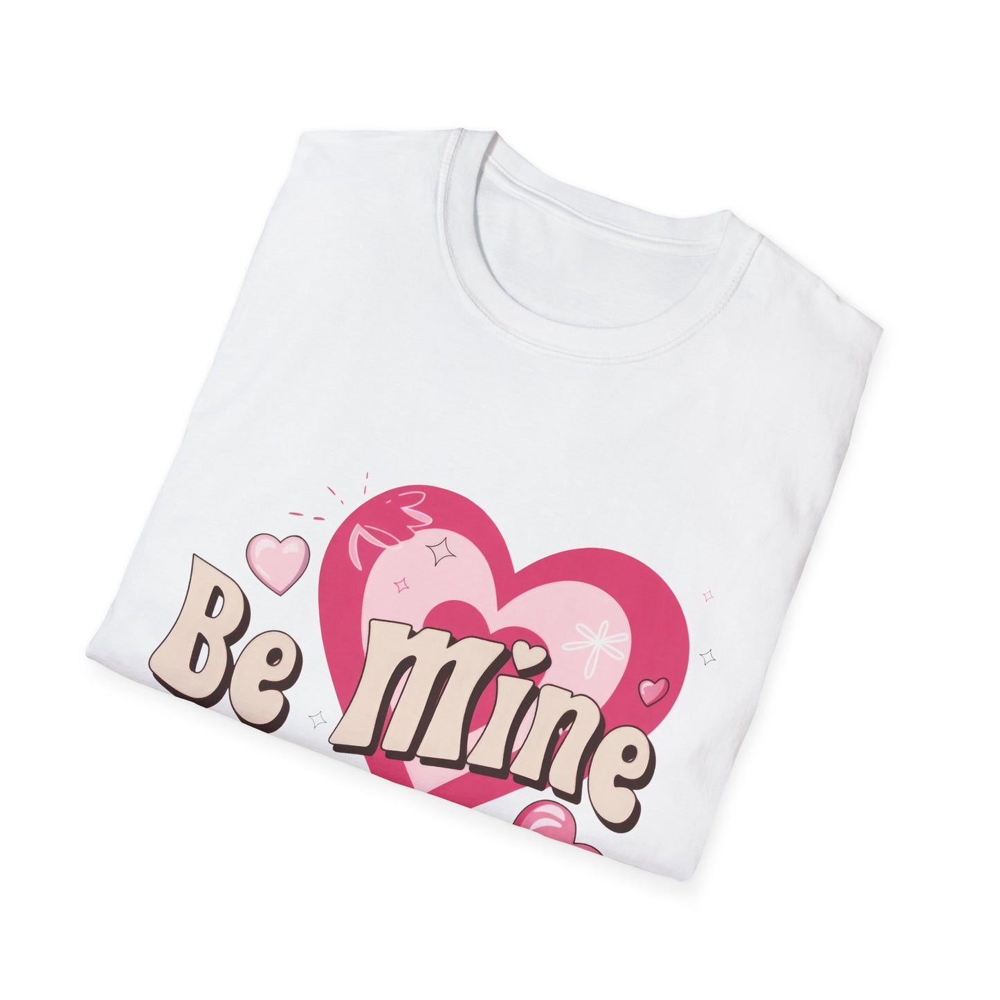 Be Mine Retro Valentine's T-Shirt | Sweet Pink Hearts & Groovy Text Tee | Adorable Love Gift for Her/Him