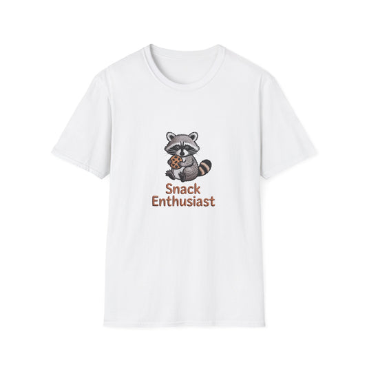 Adorable Raccoon Snack Enthusiast T-Shirt | Cute Cookie Lover Tee for Foodies & Animal Fans | Must-Have Comfort Top