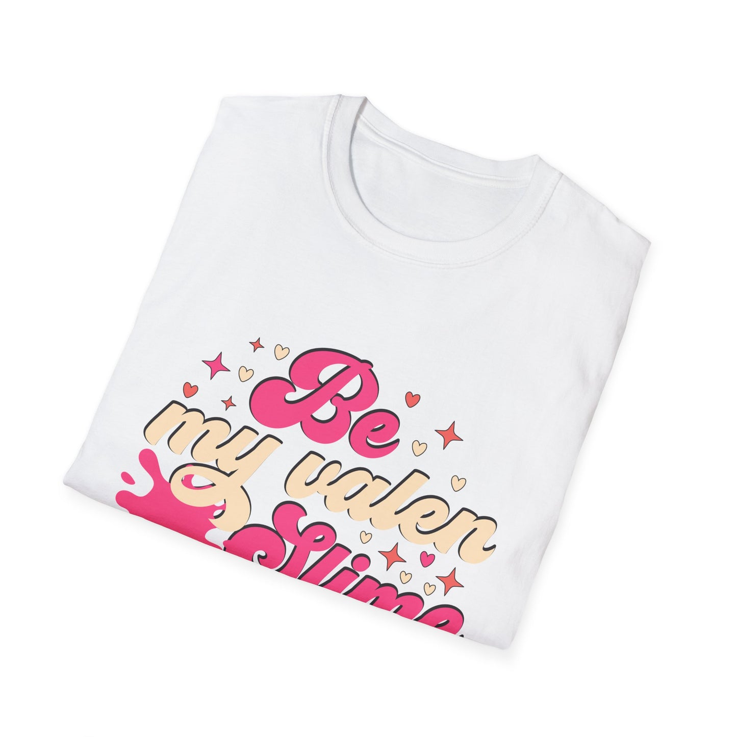 Unique Be My Valen Slime T-Shirt | Witty Valentine's Day Tee | Retro Slime Lover Gift | Adorable & Funky Pink Hearts