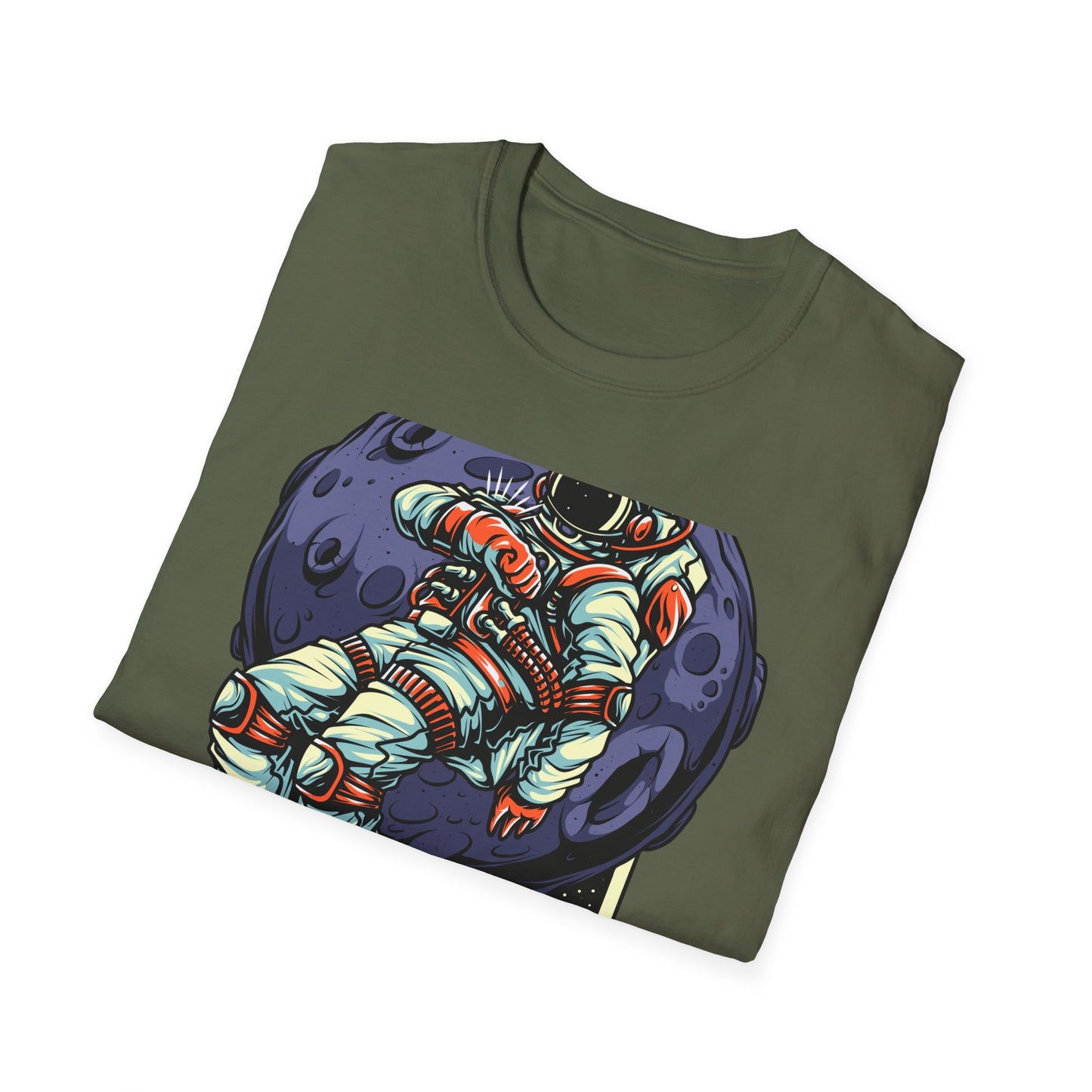 Epic Spaceman Time Check T-Shirt | Retro Astronaut Moon Mission Tee | Unique Sci-Fi Graphic Apparel for Space Lovers