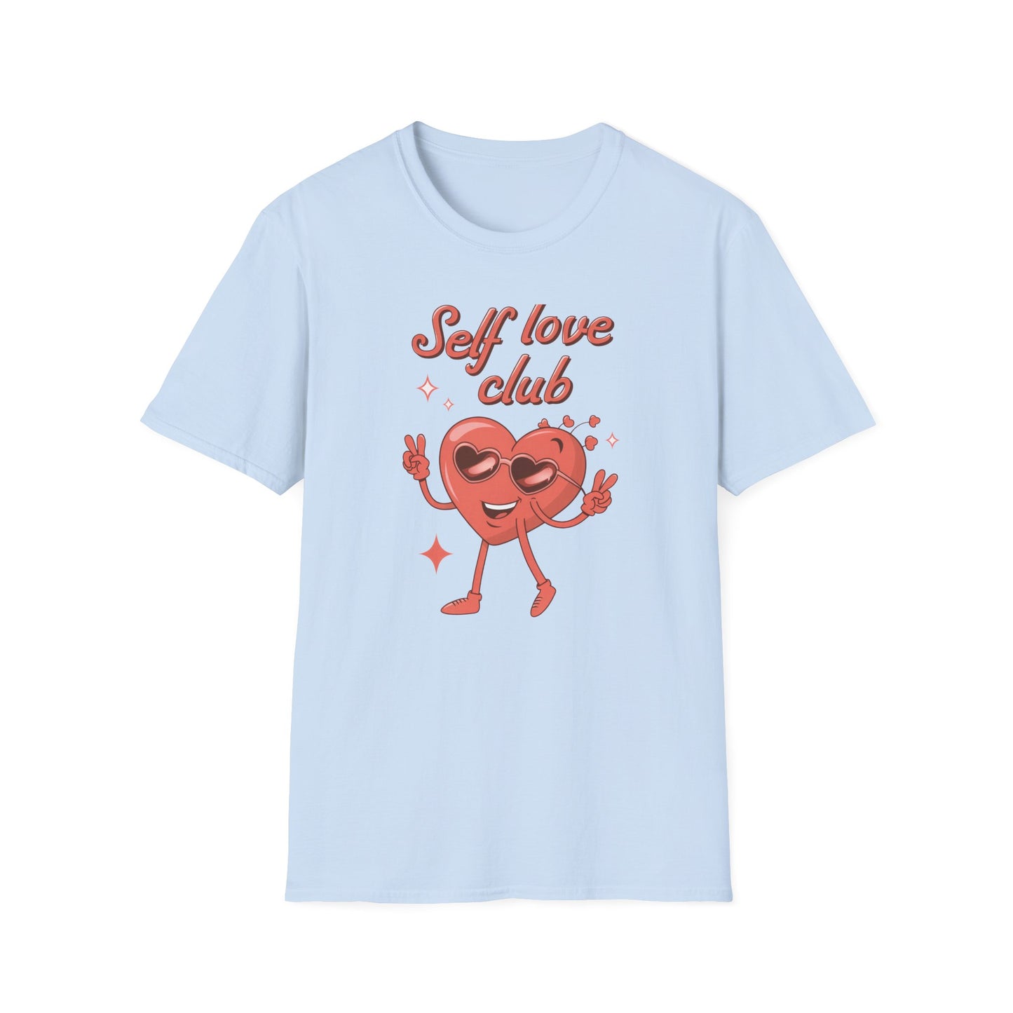 Awesome Self Love Club T-Shirt | Retro Heart Peace Sign Tee | Positive Vibes & Empowerment Gift