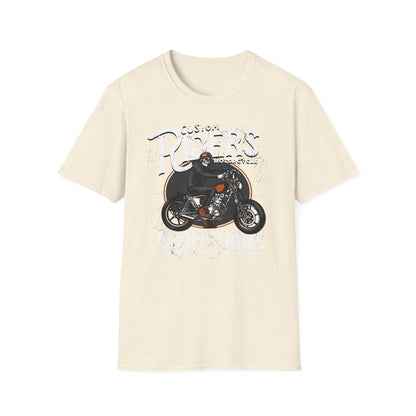 Epic Custom Riders T-Shirt - Skull Biker Motorcycle Tee - Vintage Distressed Grunge Apparel for Men & Women