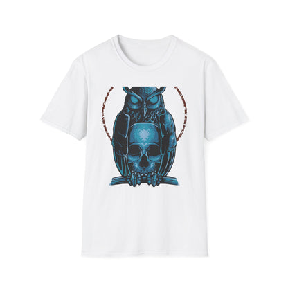 Epic Mystic Owl & Skull T-Shirt – Striking Gothic Wisdom Tee | Unique Dark Fantasy Apparel Gift