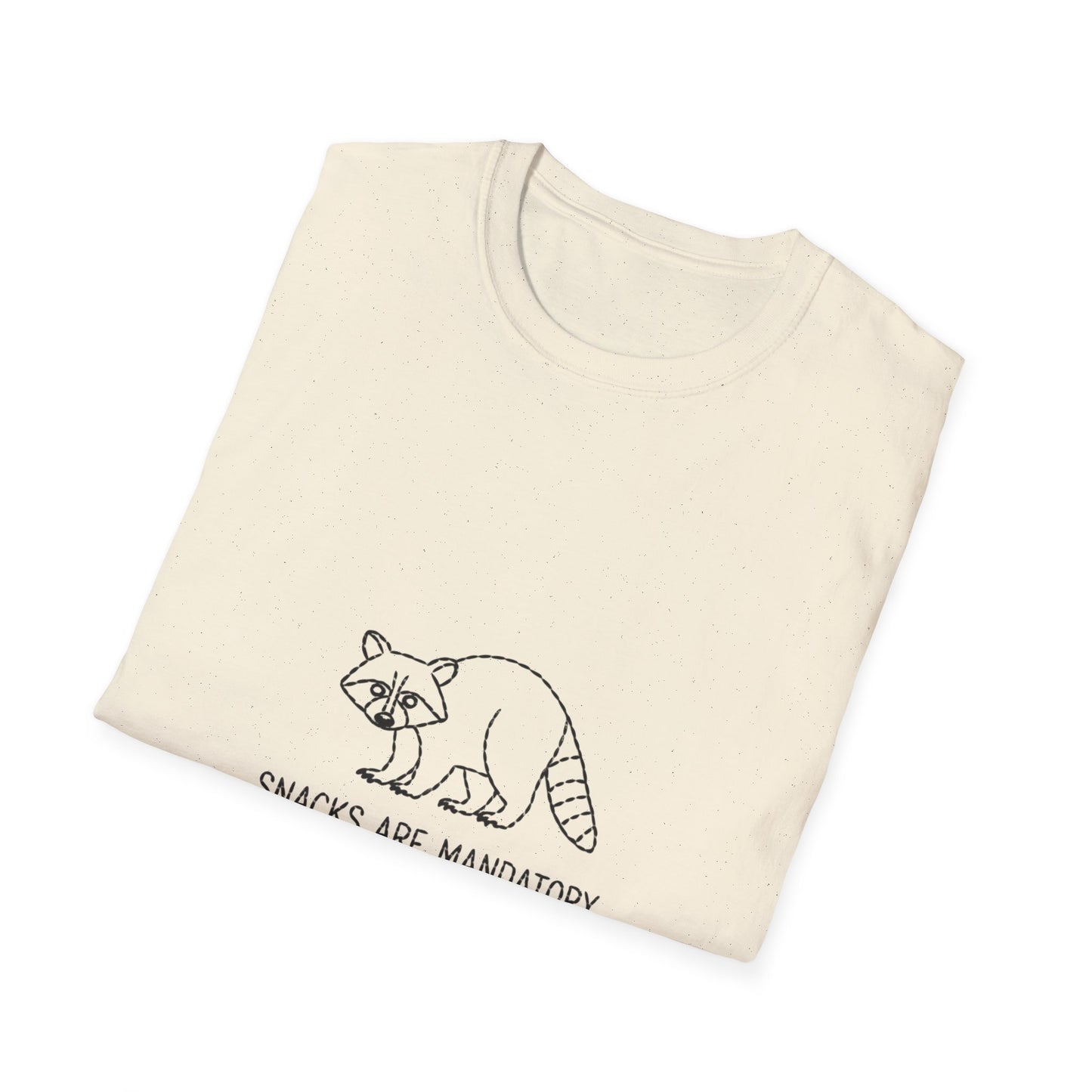 Hilarious 'Snacks Are Mandatory' Bear T-Shirt - Funny Foodie Tee for Snack Lovers & Bear Fans - Ultimate Comfy Gift