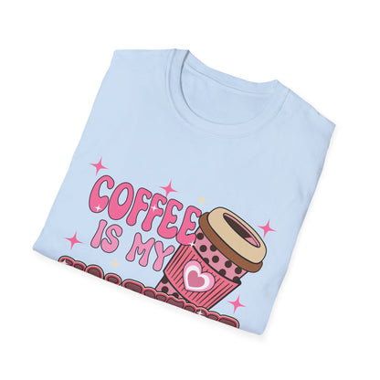 Coffee Is My Valentine T-Shirt - Cozy Retro Coffee Lover Tee | Cute Valentine's Day & Galentine's Gift for Her | Aesthetic Design