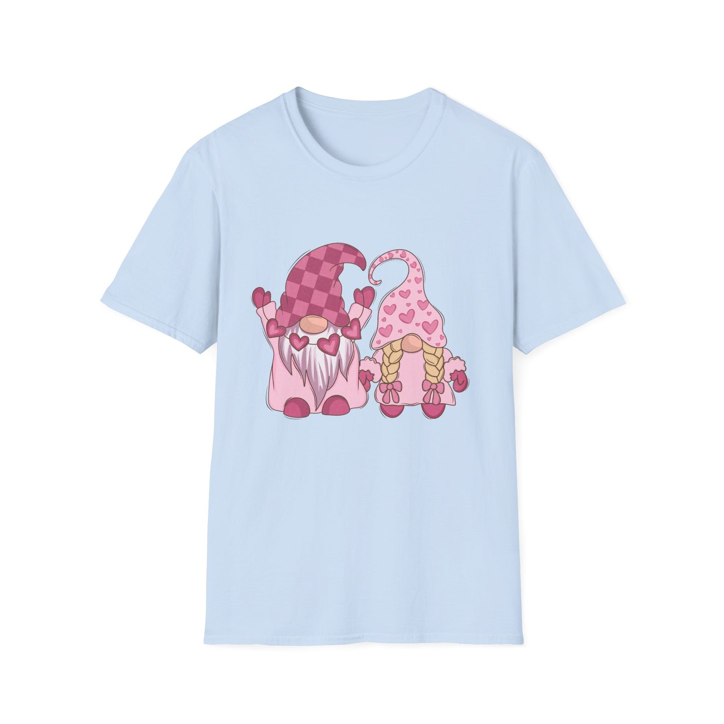 Sweet Valentine Gnomes Love T-Shirt - Adorable Pink Hearts Couple Tee | Perfect Romantic Gift Idea