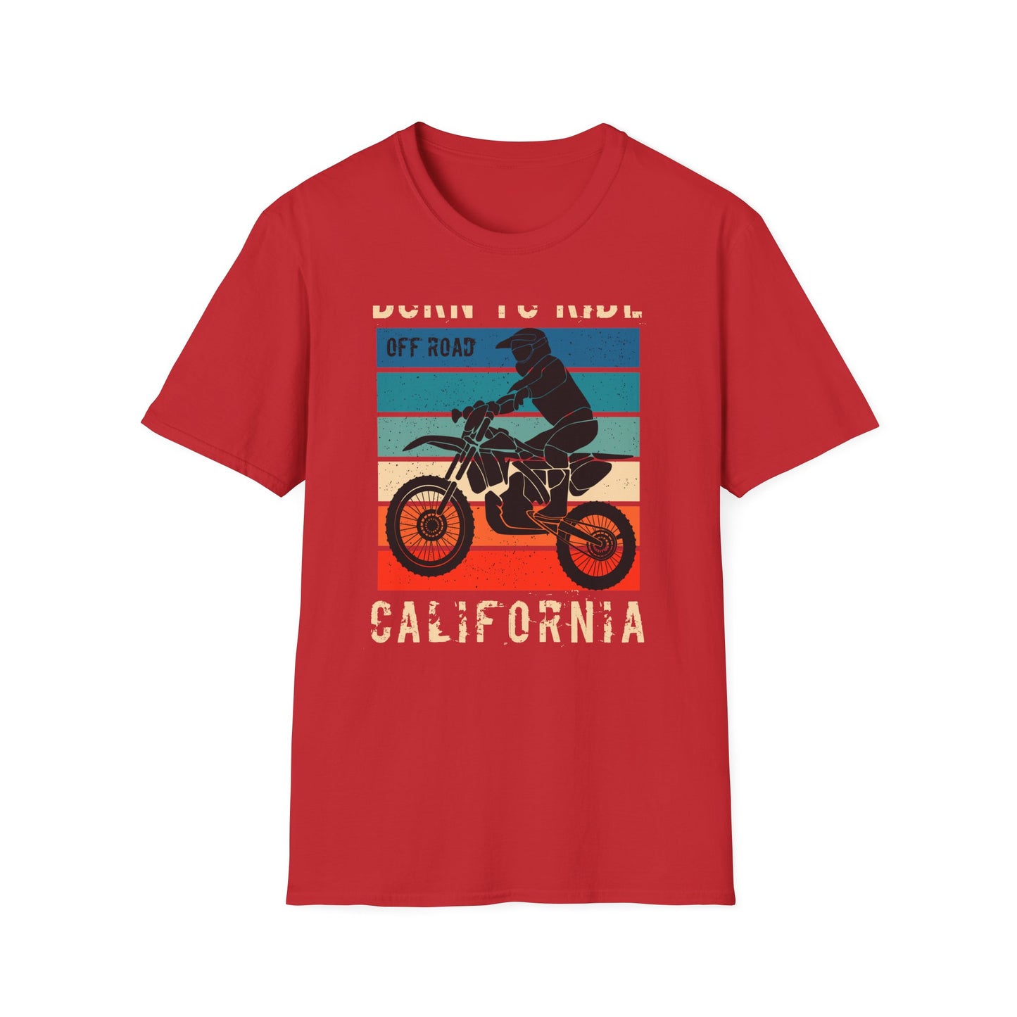 Ultimate Born to Ride Off Road California Motocross T-Shirt | Vintage Dirt Bike Rider Tee | Adventure Awaits!