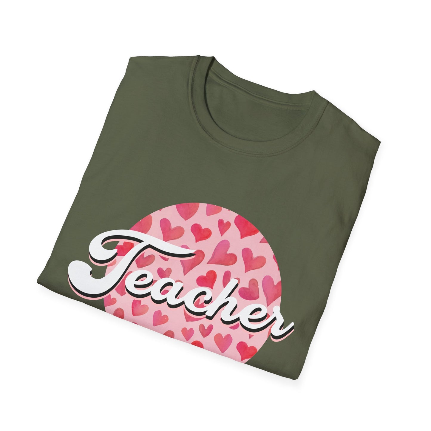 Adorable 'Teacher' T-Shirt with Watercolor Hearts | Perfect Appreciation Gift for Educators | Trendy Back to School Tee