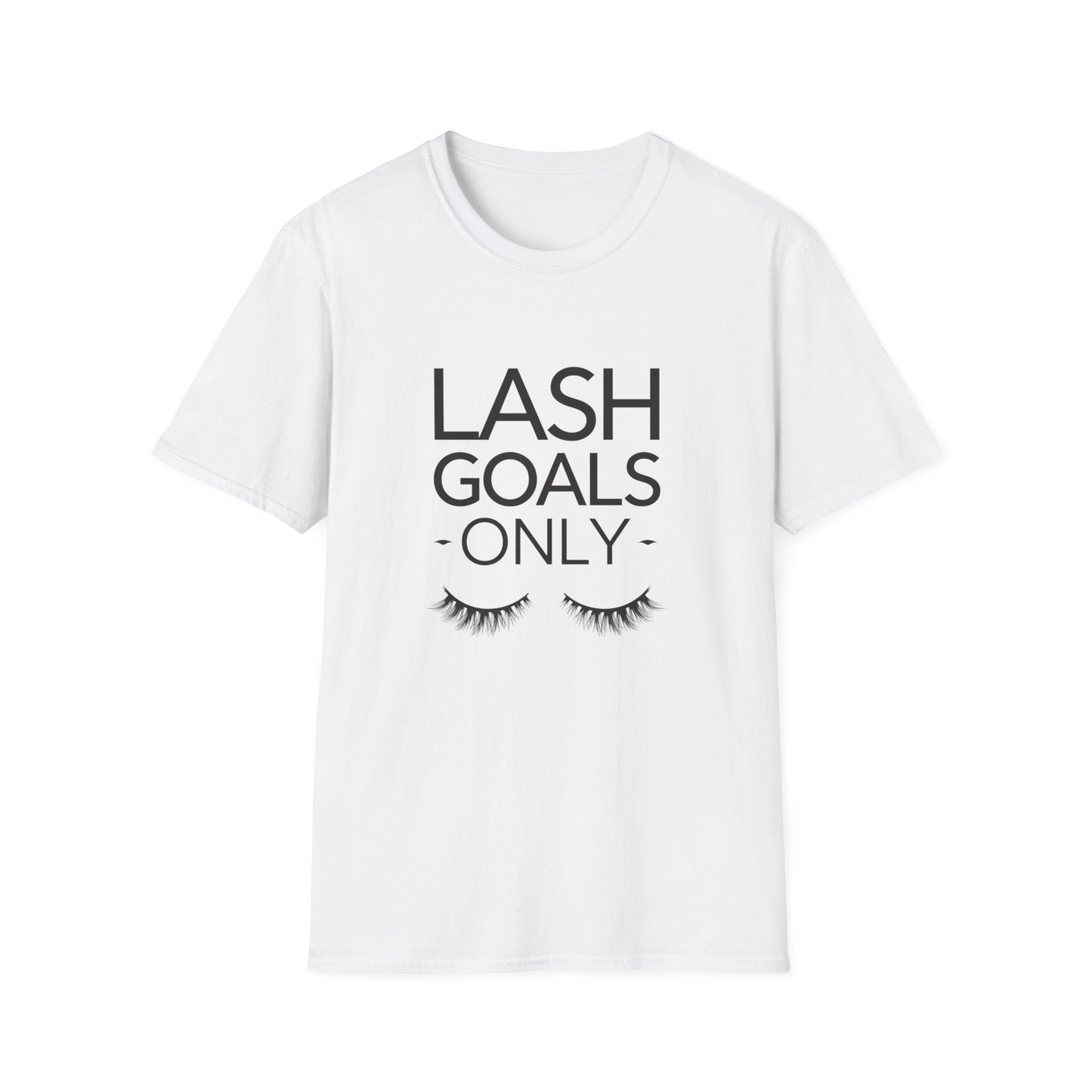 LASH GOALS ONLY" T-Shirt | Chic Eyelash Design Tee for Beauty Lovers & Lash Techs | Must-Have Trendy Gift
