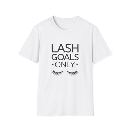 LASH GOALS ONLY" T-Shirt | Chic Eyelash Design Tee for Beauty Lovers & Lash Techs | Must-Have Trendy Gift