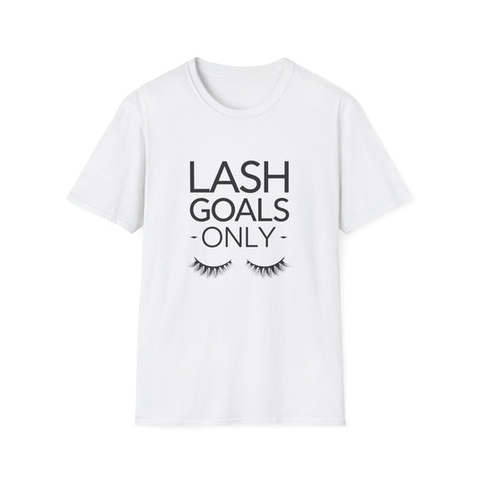 LASH GOALS ONLY" T-Shirt | Chic Eyelash Design Tee for Beauty Lovers & Lash Techs | Must-Have Trendy Gift