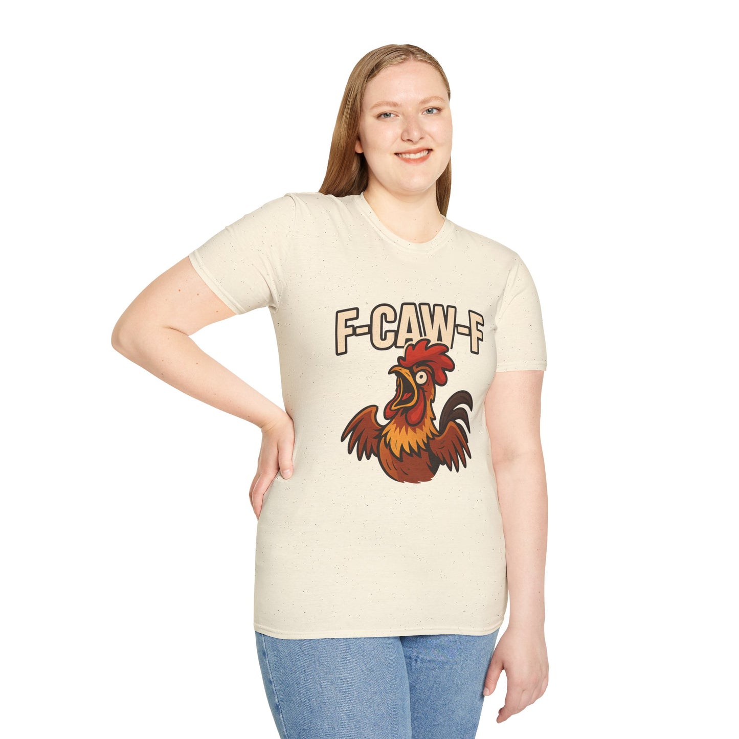 F-CAW-F Funny Rooster Graphic T-Shirt
