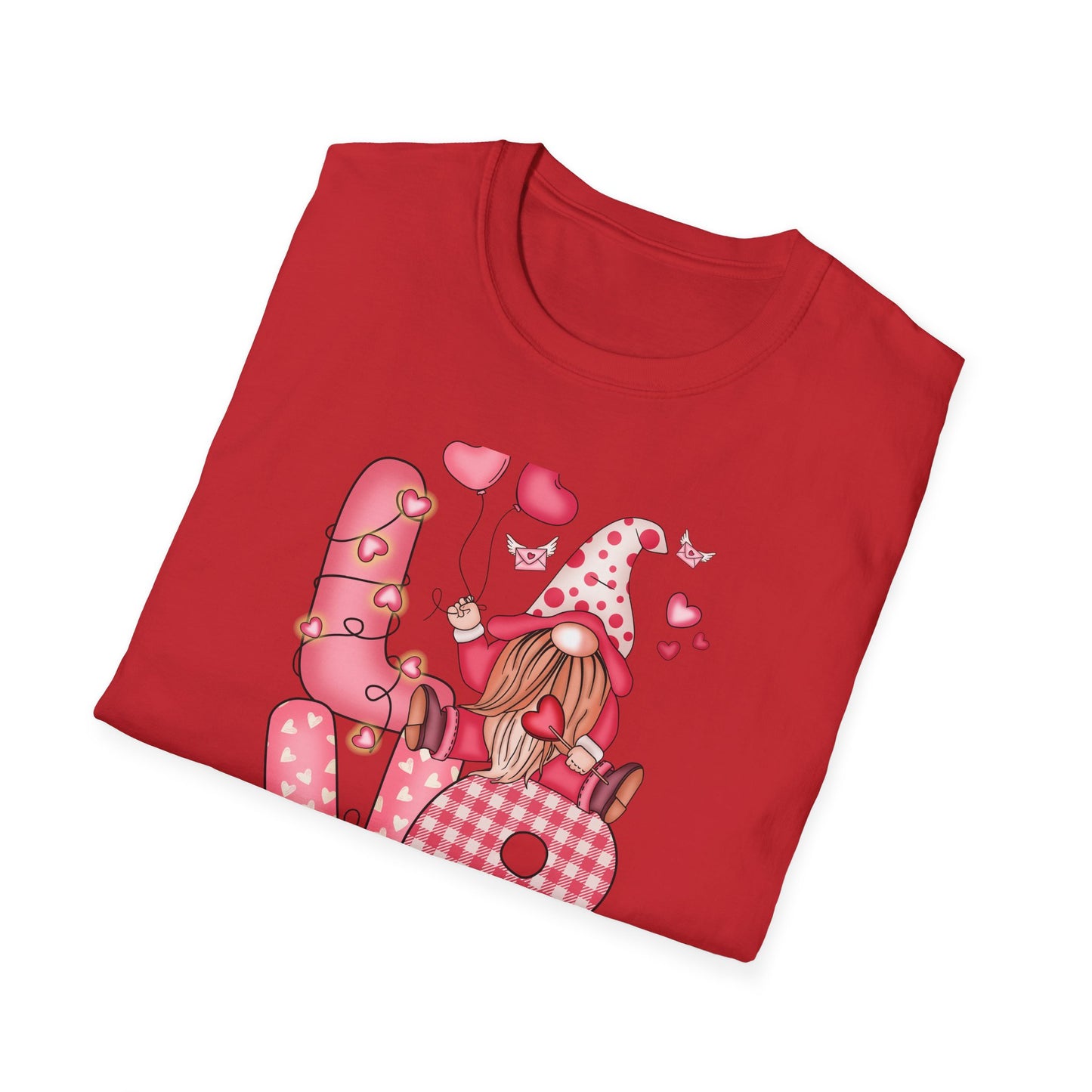 Charming Valentine's Gnome LOVE T-Shirt | Cute Hearts & Romantic Holiday Tee for Couples & Sweethearts
