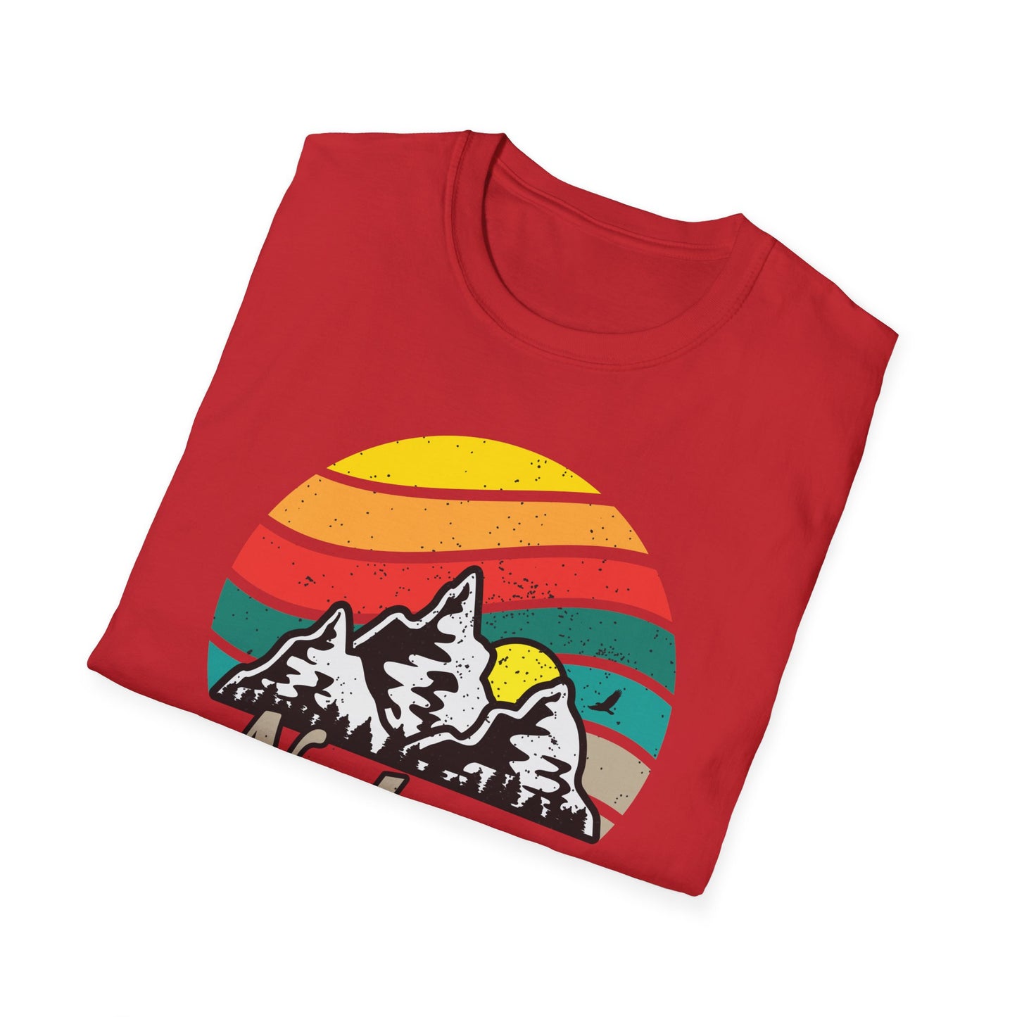 Inspiring Vintage Nature Mountains T-Shirt | Retro Outdoors Adventure Tee with 'Nature Brings Hope' Design | Essential Hiking & Camping Shirt