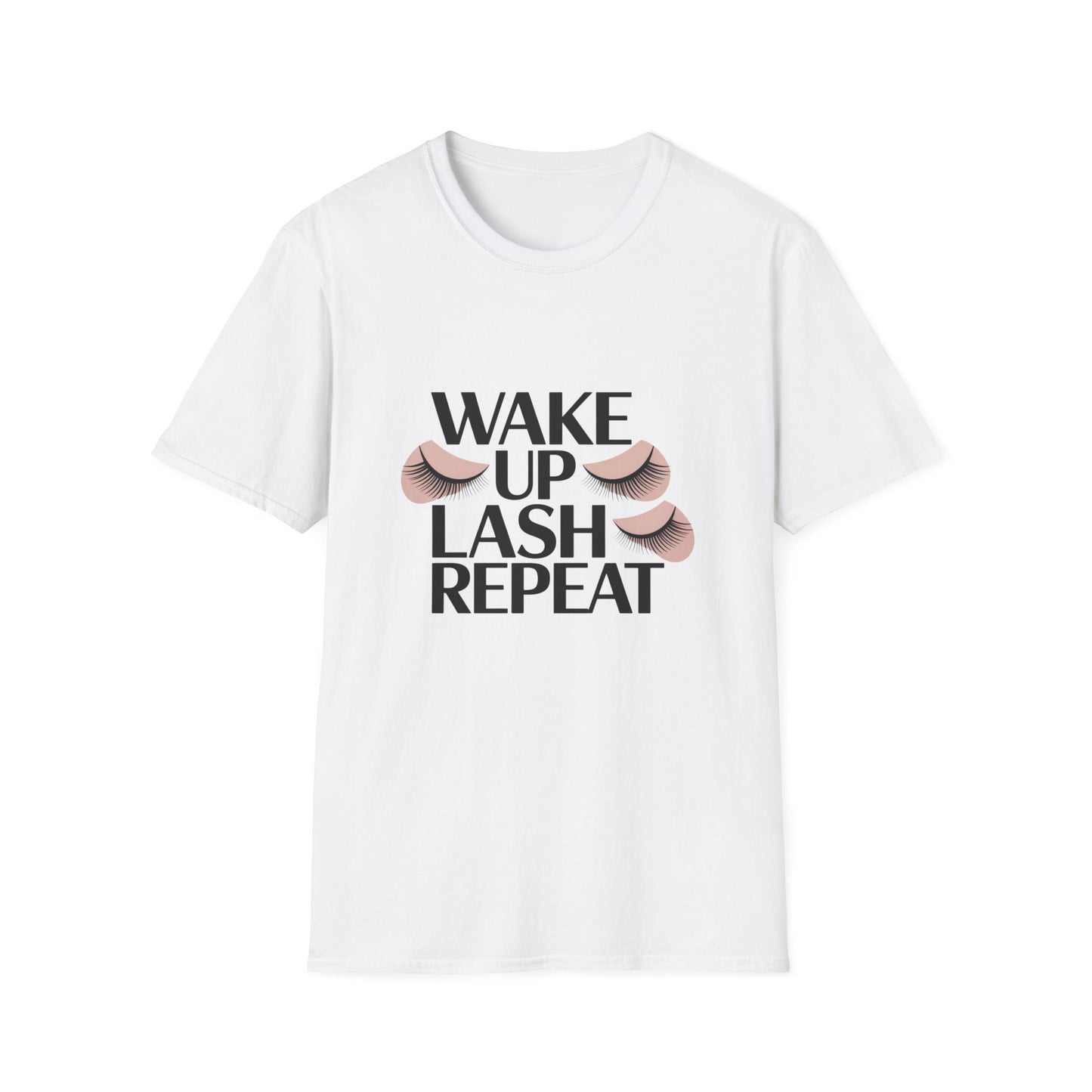 Wake Up & Lash T-Shirt | Chic Eyelashes Design for Beauty Lovers, Lash Techs & Makeup Artists | Glamorous Eye Tee