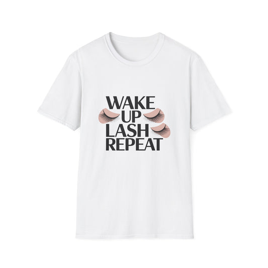 Wake Up & Lash T-Shirt | Chic Eyelashes Design for Beauty Lovers, Lash Techs & Makeup Artists | Glamorous Eye Tee