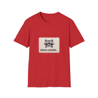 Awesome 'Snack Loading' Raccoon T-Shirt - Funny Animal Humor Tee for Foodies, Gamers & Hungry Souls!