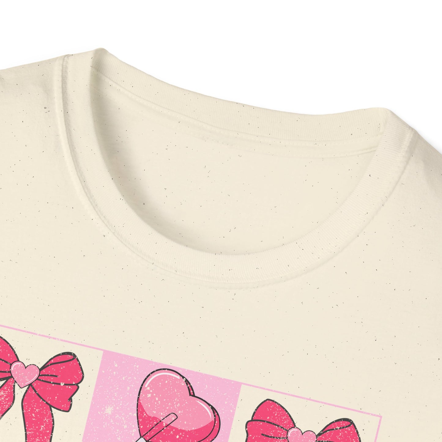 Distressed Pink Bows & Heart Lollipops T-Shirt | Sweet Grunge Love Core Aesthetic Tee for Women & Teens