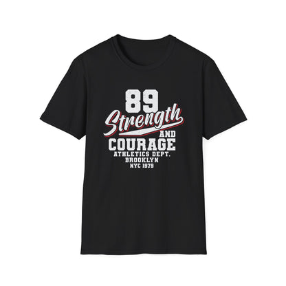 Bold Strength & Courage T-Shirt | Vintage NYC Athletics Dept. Tee | Empowering Retro Gym & Streetwear Style