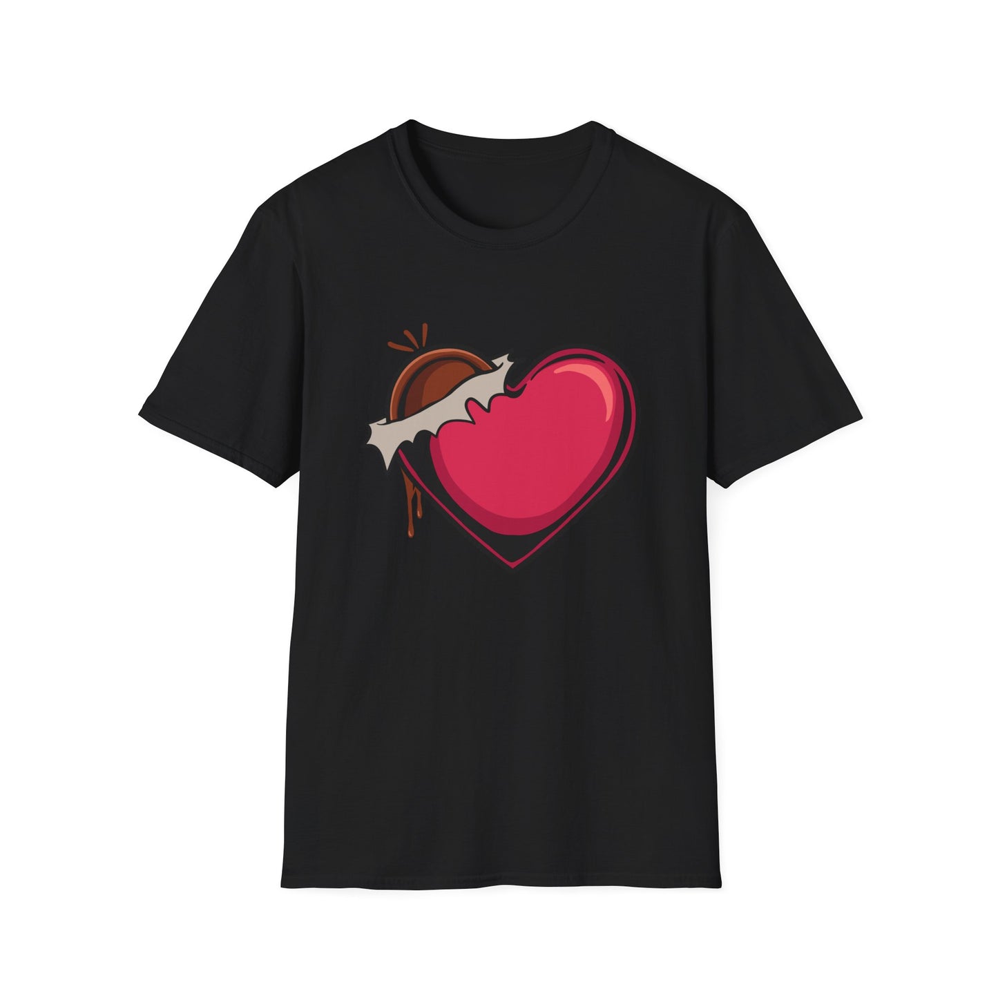 Irresistible Chocolate Heart T-Shirt | Sweet Love & Delicious Dessert Graphic Tee | Perfect Valentine's Day Gift