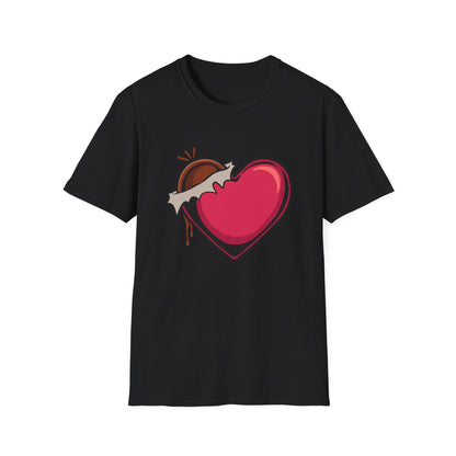 Irresistible Chocolate Heart T-Shirt | Sweet Love & Delicious Dessert Graphic Tee | Perfect Valentine's Day Gift