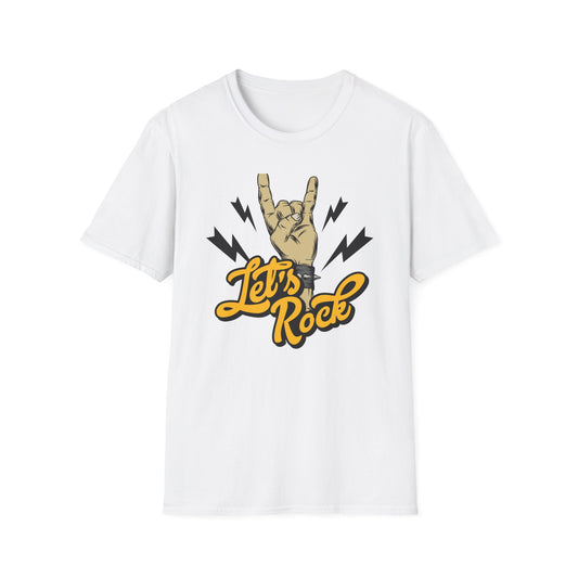 Epic Let's Rock On T-Shirt - Electrifying Rock N Roll Hand Sign Tee for Music Lovers & Concerts | Dynamic Spiked Wristband Design