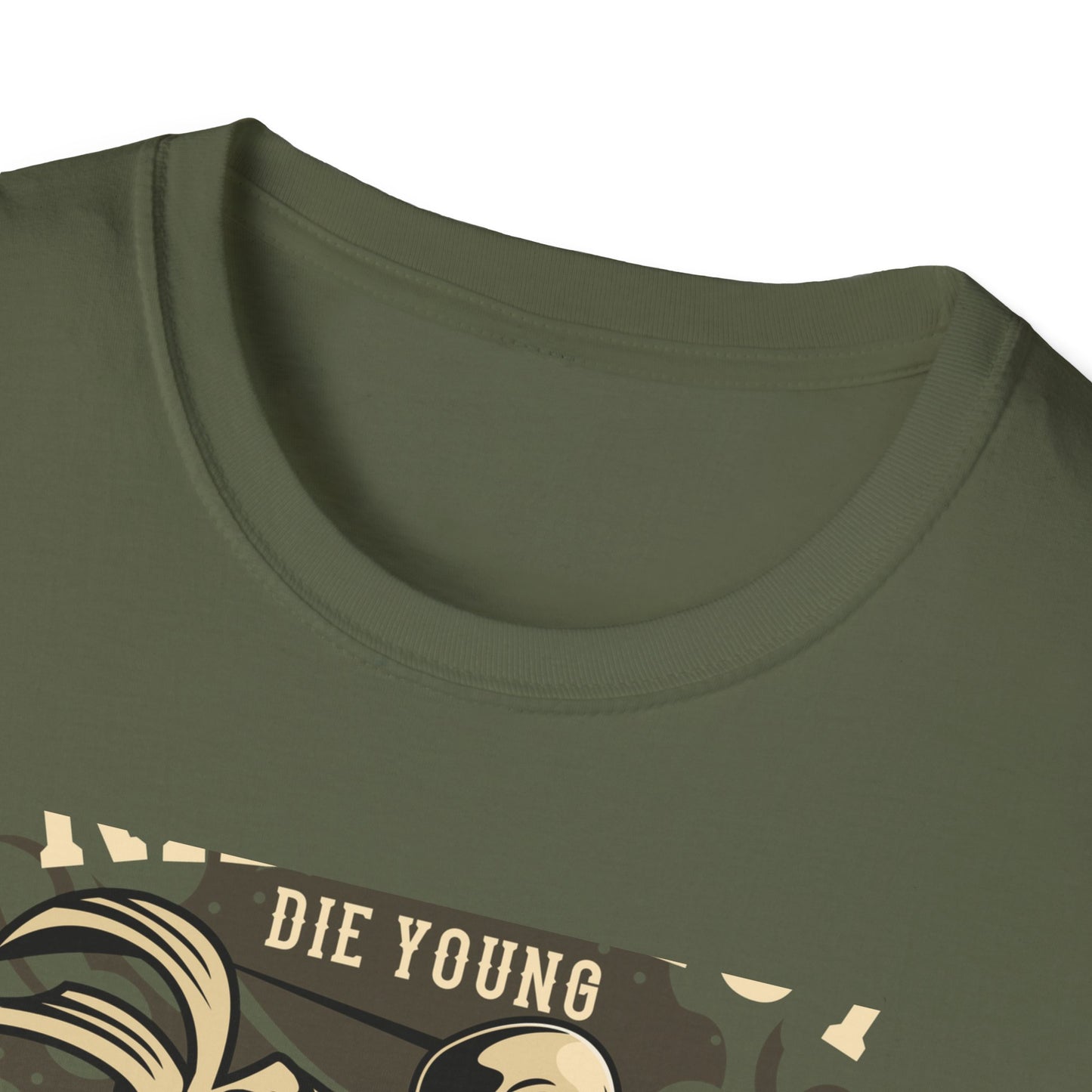 Ride Fast Die Young Skeleton Scooter Club T-Shirt - Vintage Edgy Graphic Tee for Daring Souls | Epic Biker Style