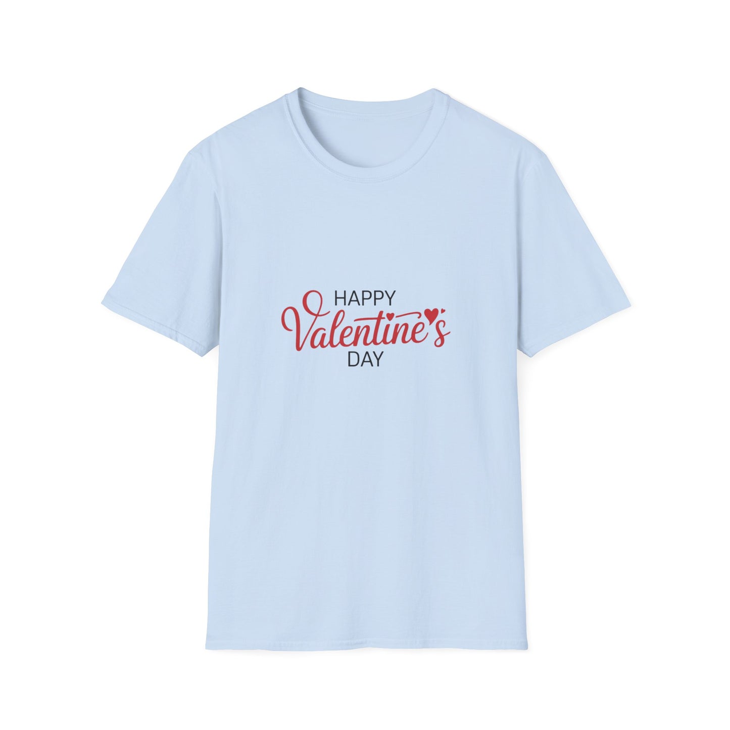 Romantic Happy Valentine's Day T-Shirt | Script Love Hearts Tee for Couples & Sweethearts | Perfect V-Day Gift