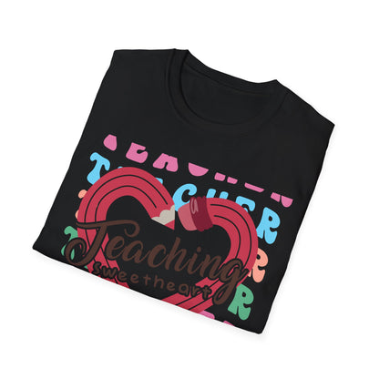 Groovy Teaching Sweetheart T-Shirt | Adorable Teacher Appreciation Tee | Perfect Gift for Educators & Mentors