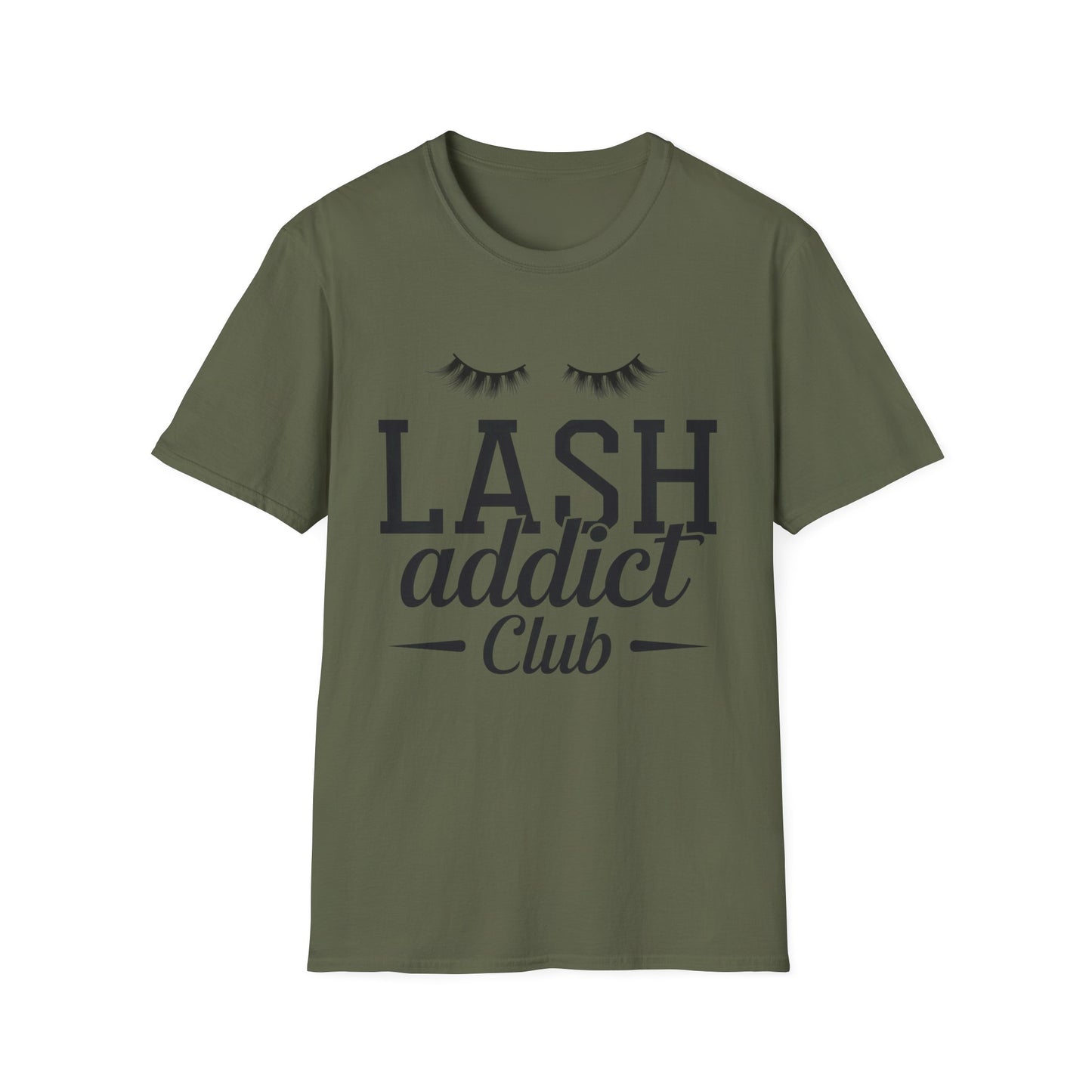 Obsessed Lash Addict Club T-Shirt | Chic Glam Beauty Queen Tee for Lash Techs & Makeup Artists