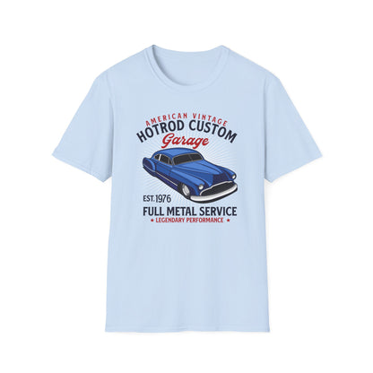 Legendary American Vintage Hotrod Custom Garage T-Shirt | Classic Car Enthusiast Apparel | Full Metal Service Tee Gift