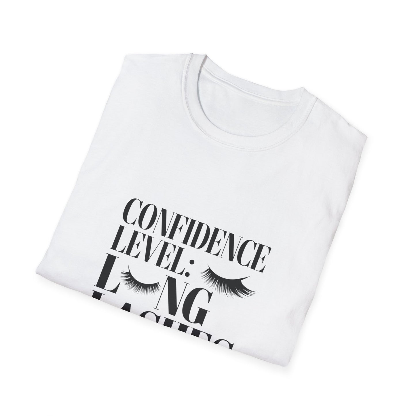 Chic Confident Long Lashes T-Shirt for Women | Empowering Beauty & Eyelash Lover Tee | Glamorous Lash Tech Gift