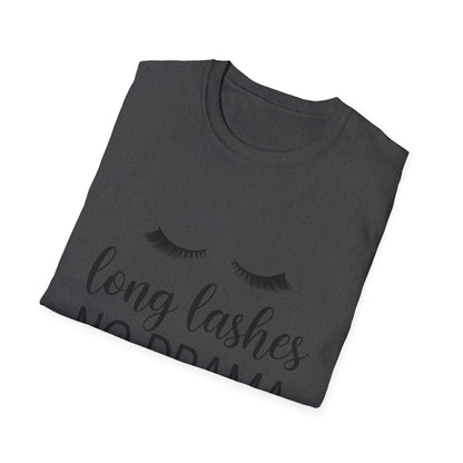 Fabulous Long Lashes No Drama T-Shirt | Chic Beauty Lover Tee | Lash Tech Gift | Empowering Women's Top